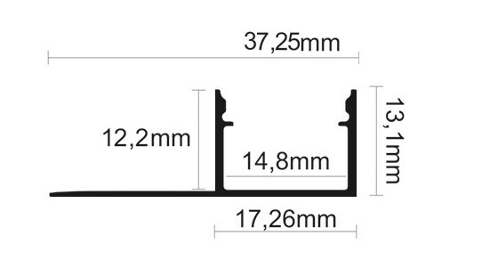 LED lišta SDK 8 - FULL Dĺžka: 2m, Typ krytky: Bez krytky