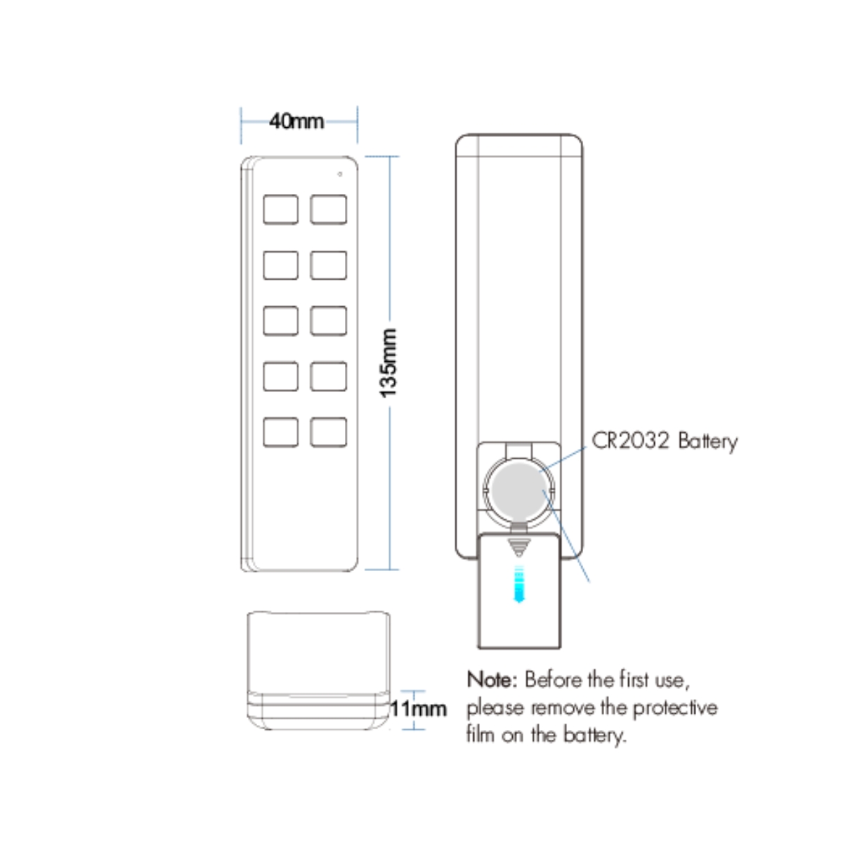 LEDprodukt LED ovládač RF12 4 okruhy + ON/OFF všetky okruhy