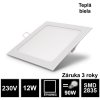 5302 led panel 12w stvorec tepla biela zaruka 3 roky