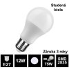 6295 led ziarovka e27 12w smd2835 studena biela zaruka 3 roky