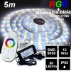 6913 5m pasik 60led m smd5050 ip65 rgb nw rgb neutralna biela kompletna sada