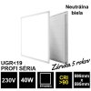 7777 led panel 40w 595x595 mm neutralna biela cri90 ugr19 zaruka 5 rokov