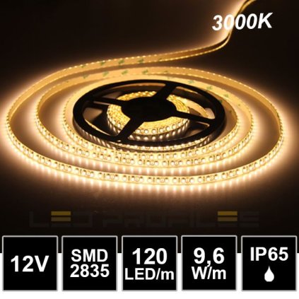 2136 5m led strip 12v 9 6w smd2835 120led m ip65 3000k