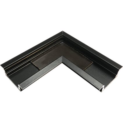 corner connector recessed 1 black