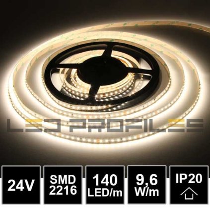 513 5m led profi strip 24v 9 6w smd2216 140led m ip20 4000k cri95 3yw