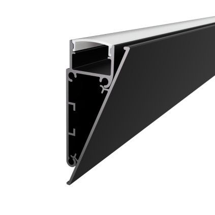 2m LED profile WALL BLACK