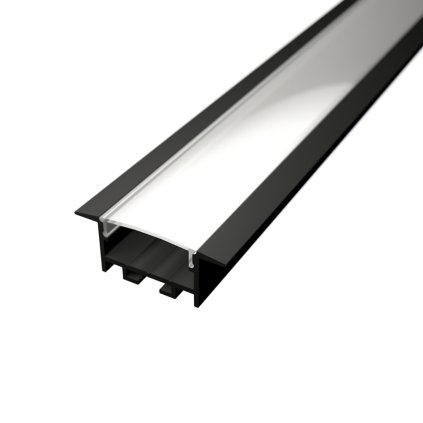 2m LED profile RECESSED 20 BLACK