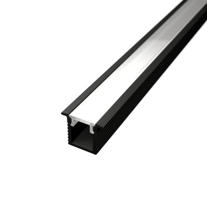 1m Slim RECESSED LED profile BLACK