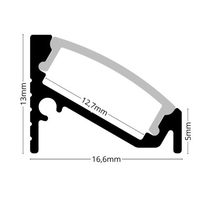 2m LED profile CORNER 6 CHAMPAGNE