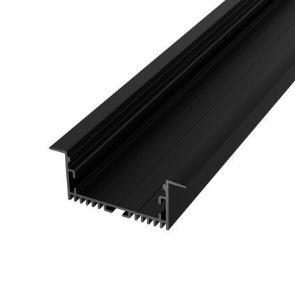 2m LED profile RECESSED MAXI BLACK