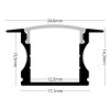 1m LED profile RECESSED 2