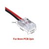 2364 3 strip to power supply bridge for 8mm ip20 cob led strip dc3 24v 3 5a 2 pin 15cm black red wire 100pcs bag