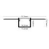 2m Flexible LED profile RECESSED 14