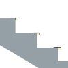 2m LED profile STAIRS BLACK