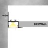 2m LED profile RECESSED 7 NEW WHITE