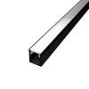 2m Slim SURFACE LED profile BLACK