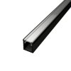 2m Slim SURFACE LED profile BLACK