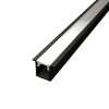 2m Slim RECESSED LED profile BLACK