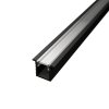 2m Slim RECESSED LED profile BLACK