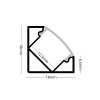 1m LED profile CORNER 1 GREY