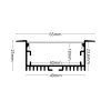 2m LED profile RECESSED MAXI WHITE