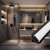 2m LED profile CORNER 1 BLACK