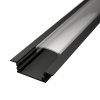 2m LED profile RECESSED 1 BLACK