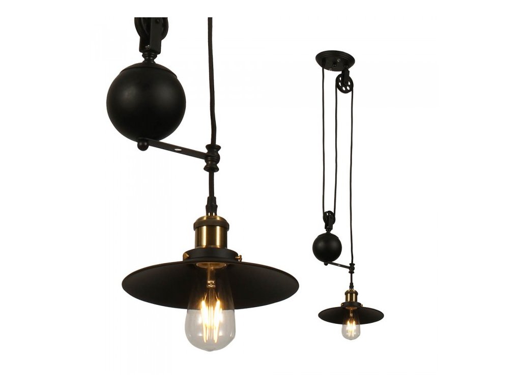 Lampă cu LED Vintage 1xE27, neagră