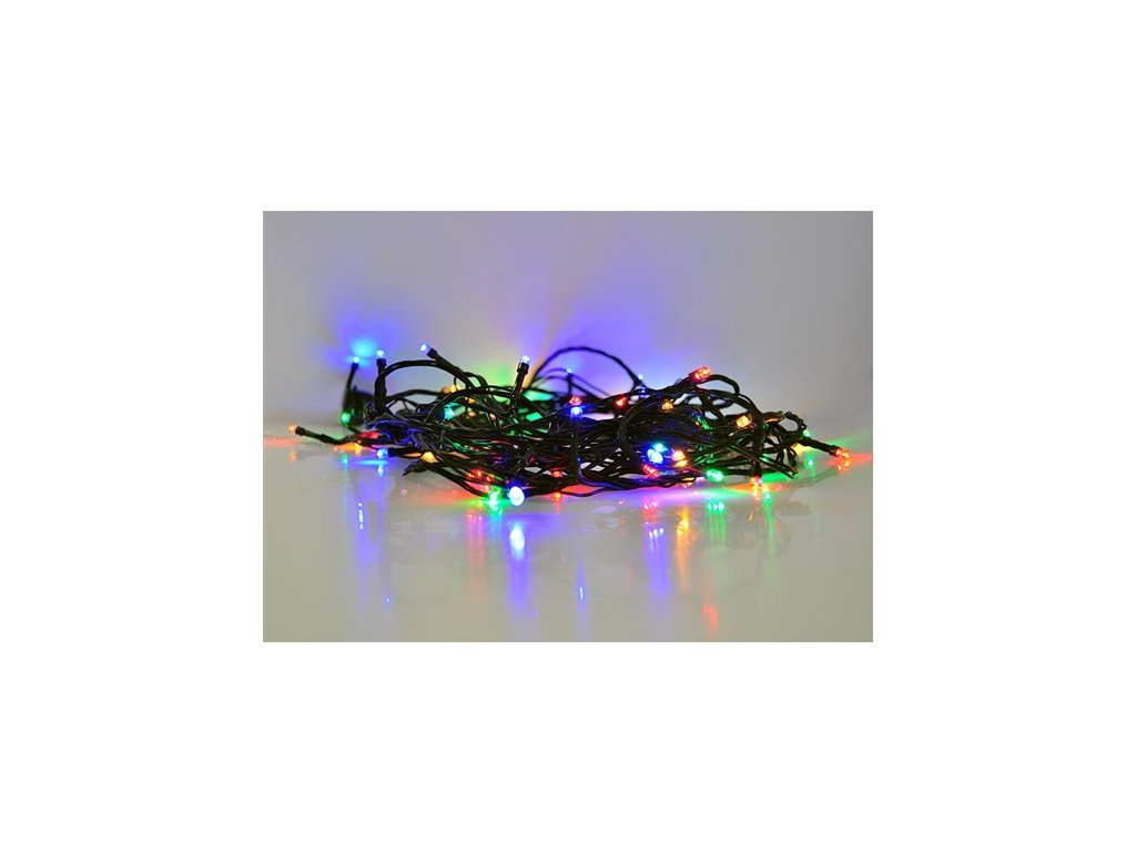 Snur de Crăciun Solight LED, 500 LED-uri, 50m, cablu 5m, 8 funcții, temporizator, IP44, multicolor [1V05-M]