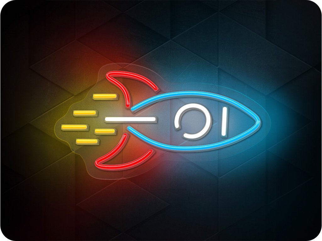 Decor Neolia LED Neon ROCKET cu reglaj, multicolor, USB [RTV100474]