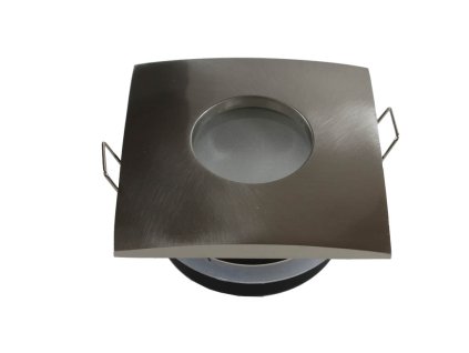 Rama bec Gu10, pătrat, nichel satinat / IP54