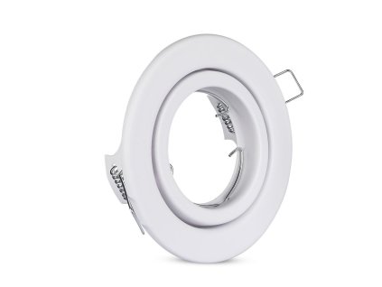 Rama bec spot Gu10 / Gu5.3, circular, mobil, alb