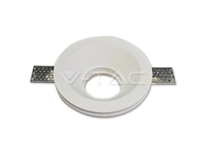 Cadru Pentru Bec Spot Gu10 / Gu5.3, Circular, Gips, Alb