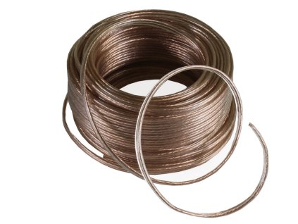 Cablu CCA, linie dublă, transparent, 2x0,75 mm, 1 m [6540551]