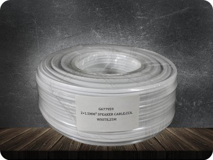 Cablu linie dublă CCA 2x1,5 mm2, alb [G677959]