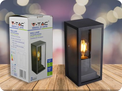 Aplic LED 1xE27, negru, IP44