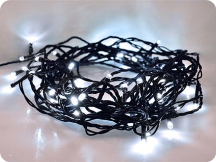 Lanț de Crăciun Solight LED, 500 LED-uri, 50m, cablu 5m, IP44, alb
