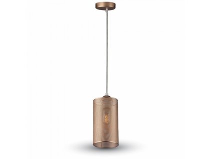 Lampa LED suspendata 1xE27, culoare champagne gold, alb-negru
