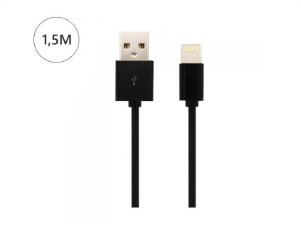 Cablu de iluminare USB iPhone, certificare MFI, 1,5 m, negru