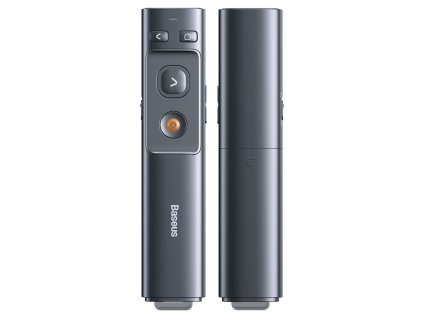 Telecomandă de prezentare multifuncțională Baseus Orange Dot cu indicator laser, gri [022482]