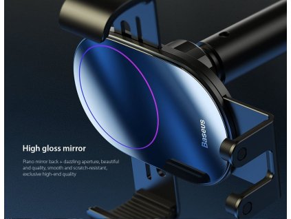 Suport pentru telefon mobil Baseus Simplism Gravity Car, ventuză din sticlă, negru [SUYL-JY01]