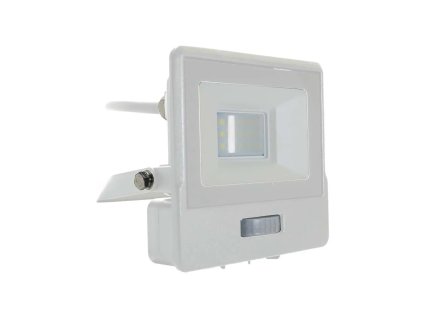 Spot LED cu senzor PIR 10W, 735lm, cip Samsung, cablu 1m, alb