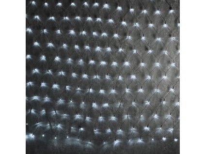 Rețea LED 2m x 1,5 înălțime, 240LED, cu adaptor, CW, mod intermitent, cablu verde [X08240214]