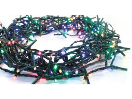 Lanț de Crăciun LED pentru exterior, 300 LED-uri, 14,95 m, cablu 3 m, 8 funcții, IP44, RGBY [X08300312]