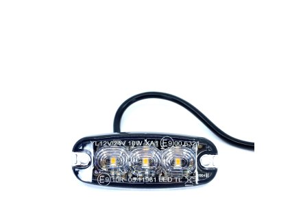 Lampă de avertizare LED 3xLED, subțire, 12/24V [LW0036-2]
