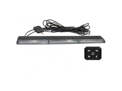 Baliză de avertizare cu LED-uri 13W, 473mm, 12/24V, 3 moduri, R65, R10, IP67 cu cablu de control de 3m, montare cu șuruburi [BLK0044]