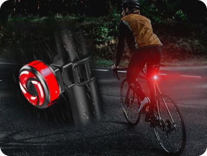 Lumină spate reîncărcabilă pentru bicicletă 3W, USB, 330mAh, 3 moduri, IP44 [BTL02]