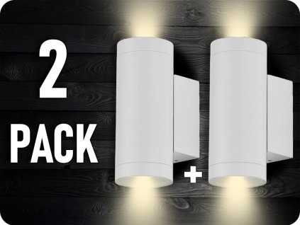 Aplic LED 2xGU10, IP54, alb/2-PACK!