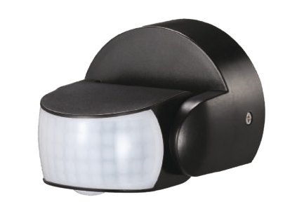 Senzor PIR, max 600W, max 12m, 180°, IP65, negru