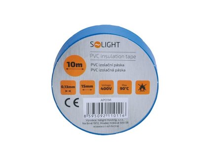 Banda izolatoare Solight, 15mmx0.13mmx10m, albastra [AP01M]